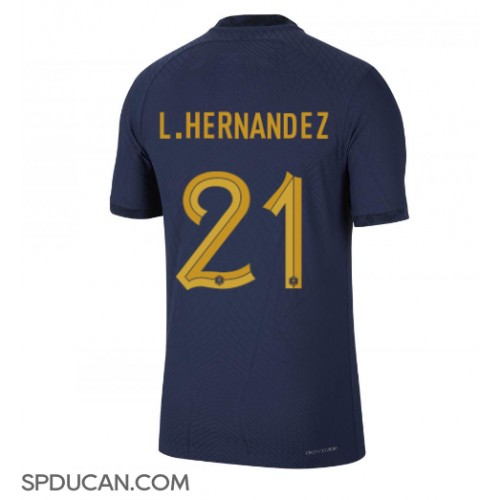Muški Nogometni Dres Francuska Lucas Hernandez #21 Domaci SP 2022 Kratak Rukav